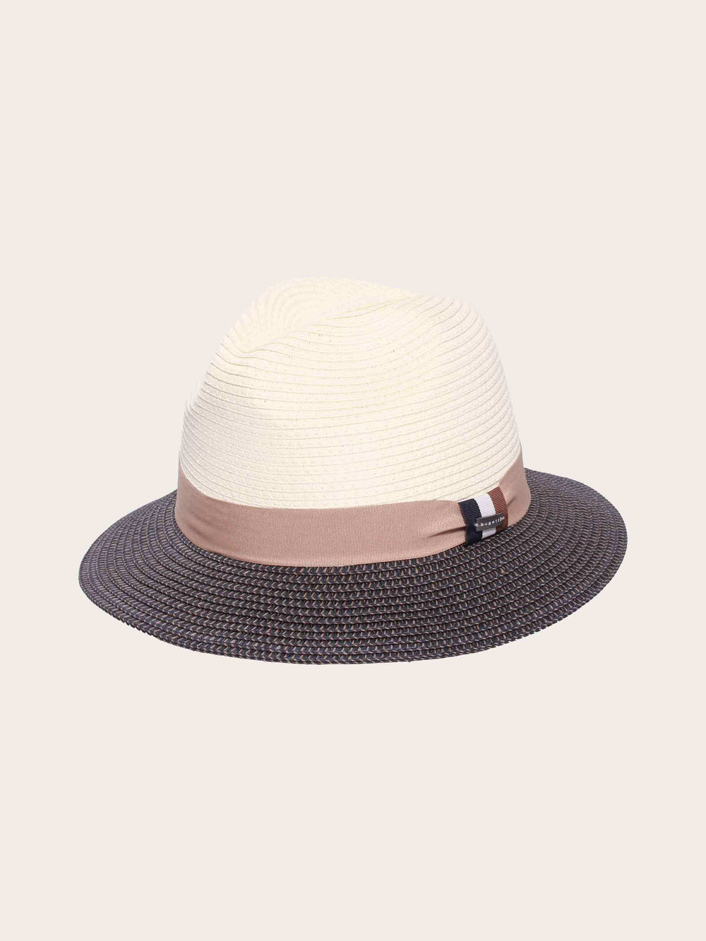 Zweifarbiger bugatti Sommer-Fedora mit Hutband