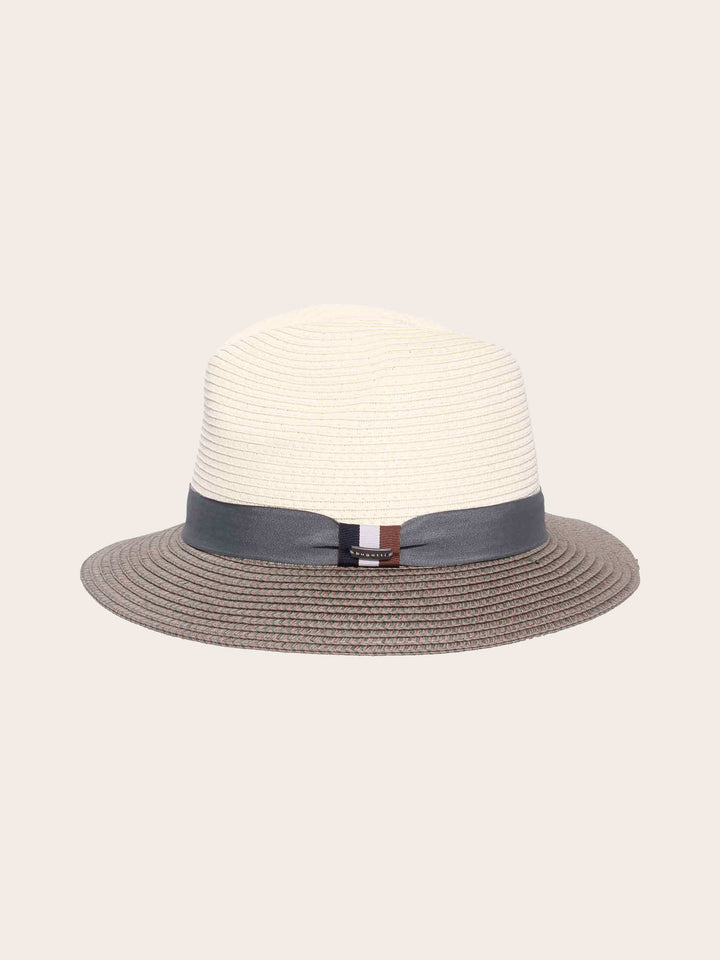 Zweifarbiger bugatti Sommer-Fedora mit Hutband