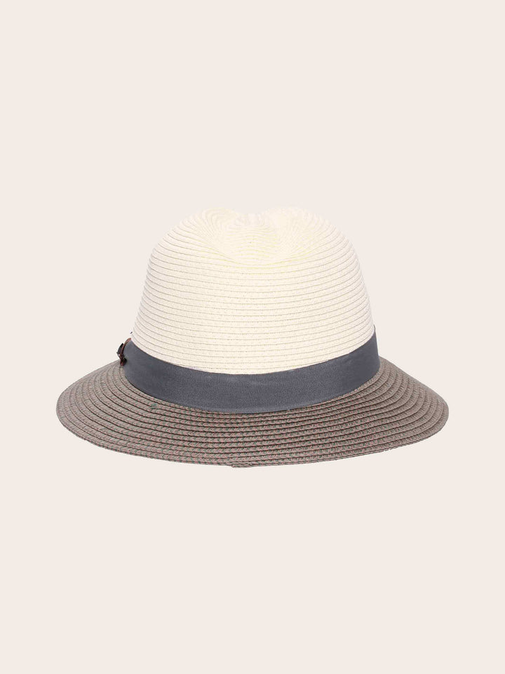 Zweifarbiger bugatti Sommer-Fedora mit Hutband