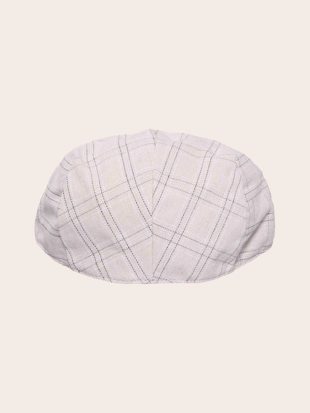 bugatti Flatcap mit Karomuster in Leinenmischung