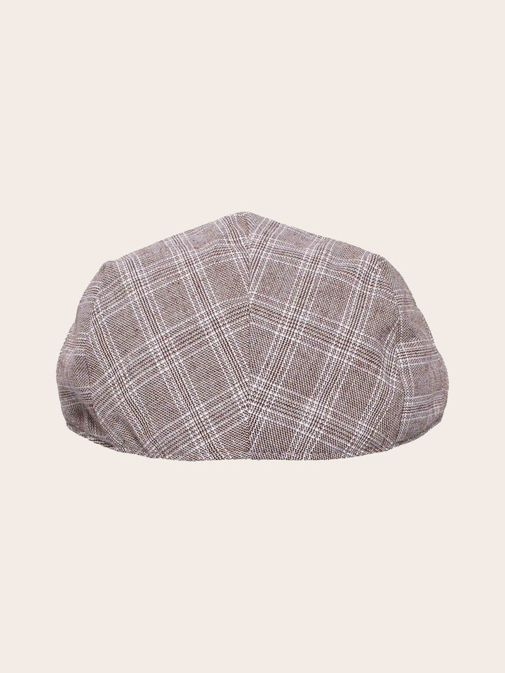 bugatti Flatcap mit Karomuster in Leinenmischung