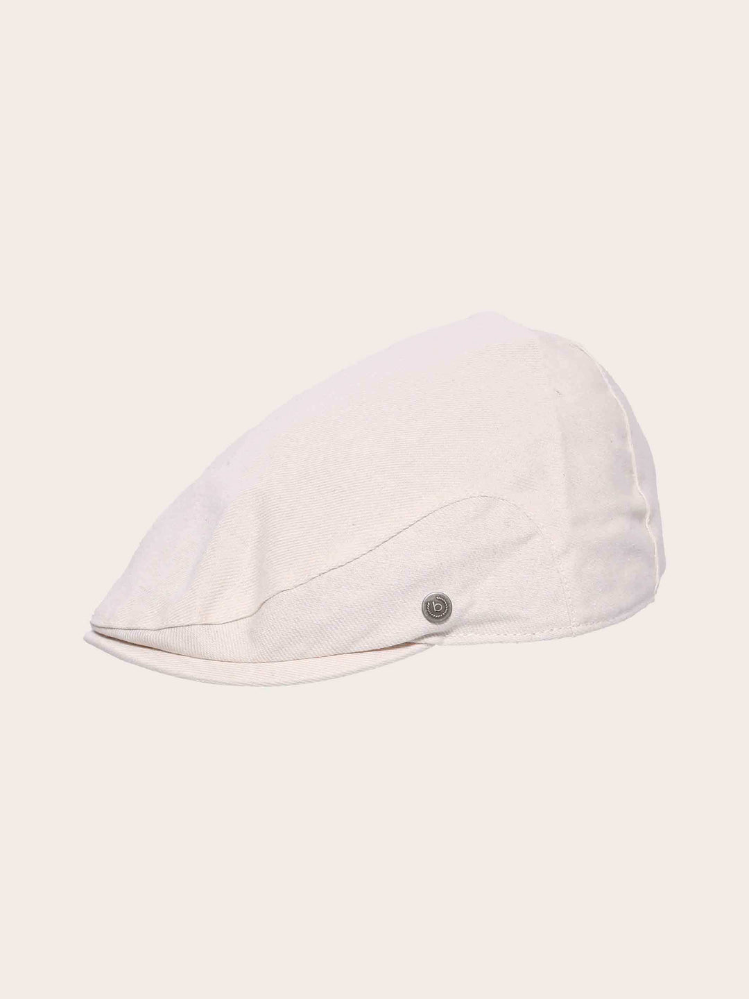 Gestreifte bugatti Flatcap in Leinenmischung