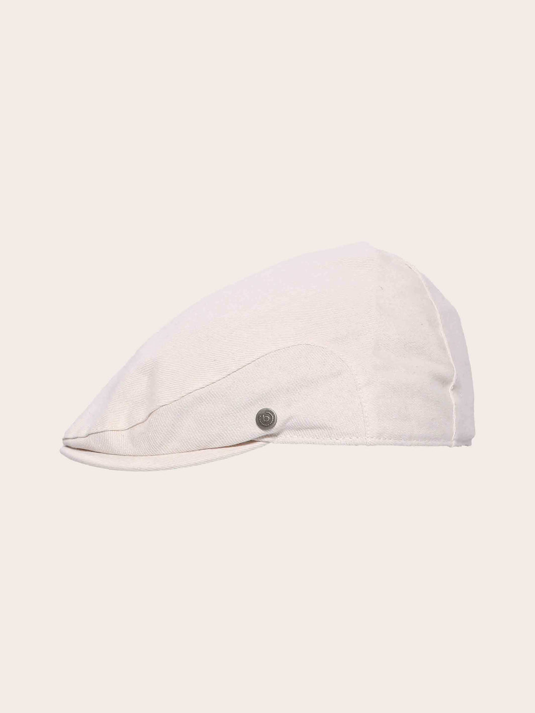 Gestreifte bugatti Flatcap in Leinenmischung
