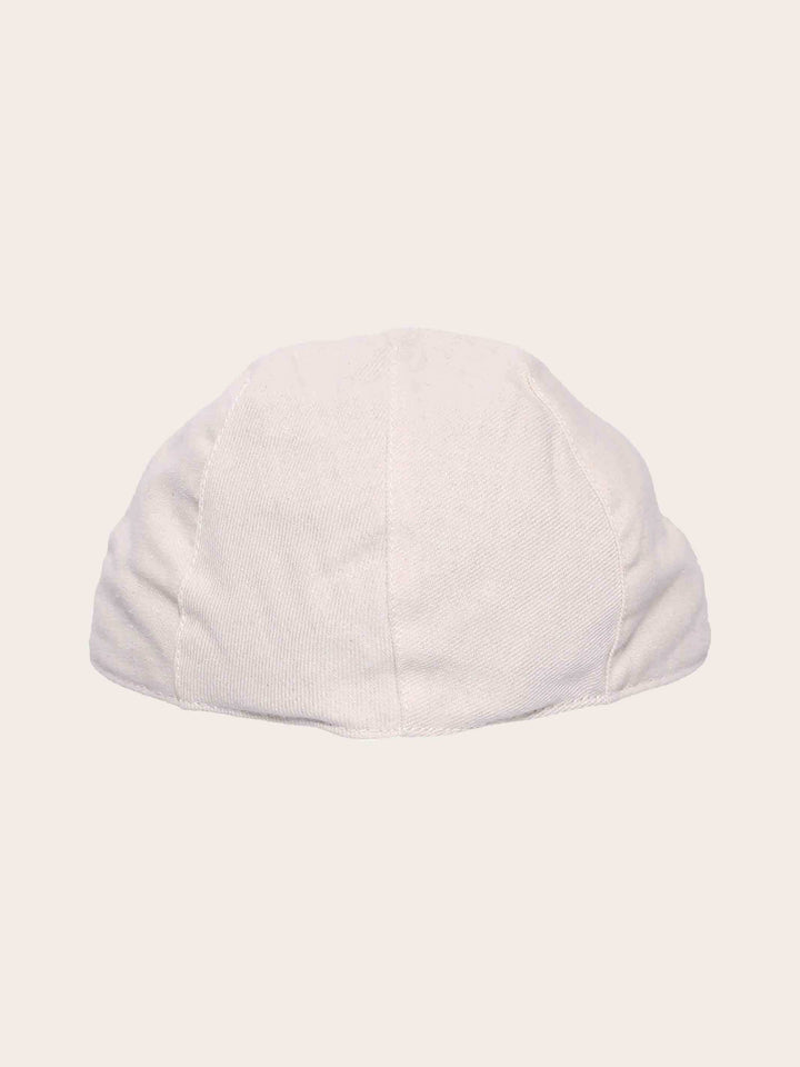 Gestreifte bugatti Flatcap in Leinenmischung