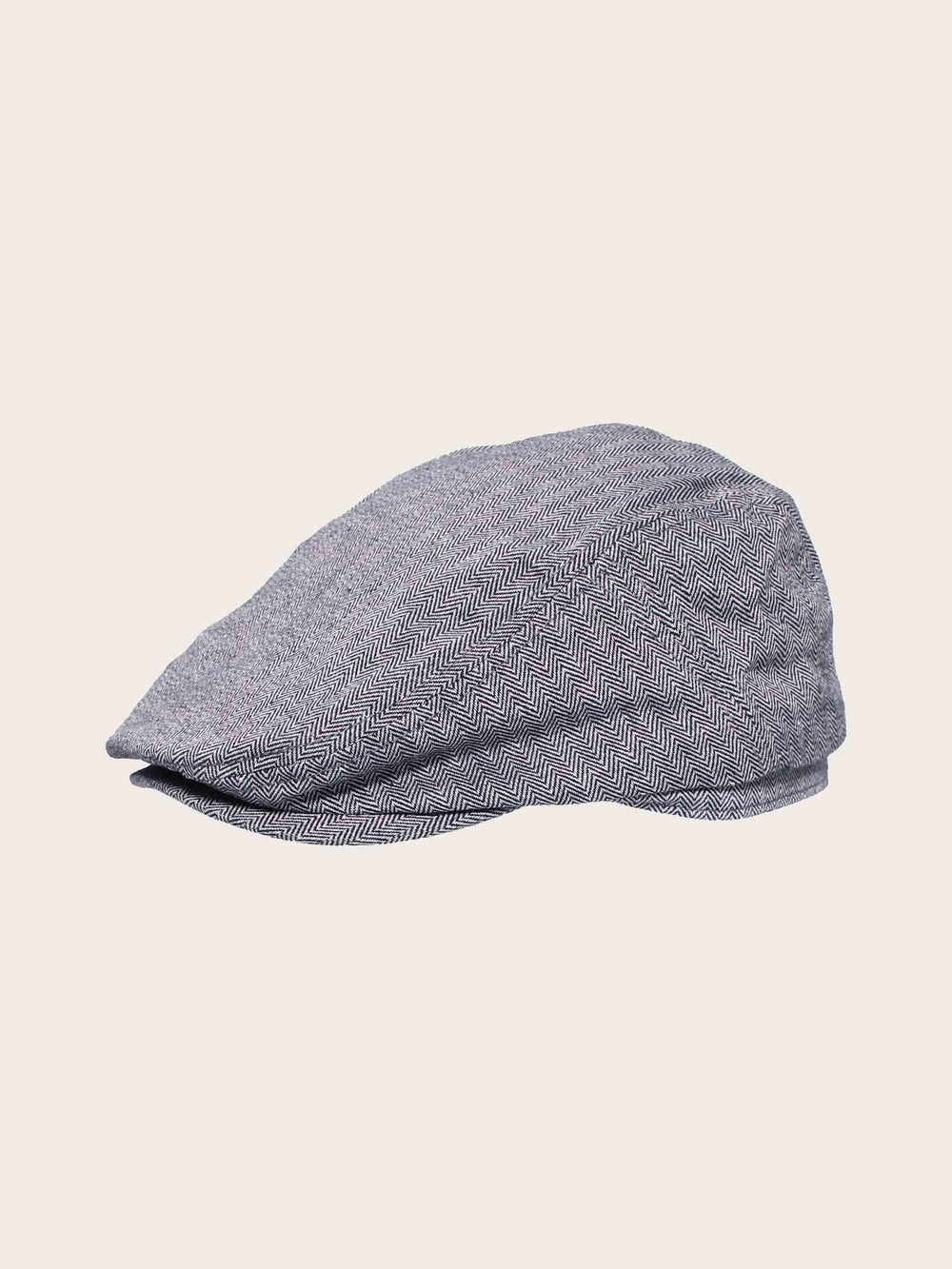 Flatcap mit Fischgrät-Design und bugatti-Stickerei