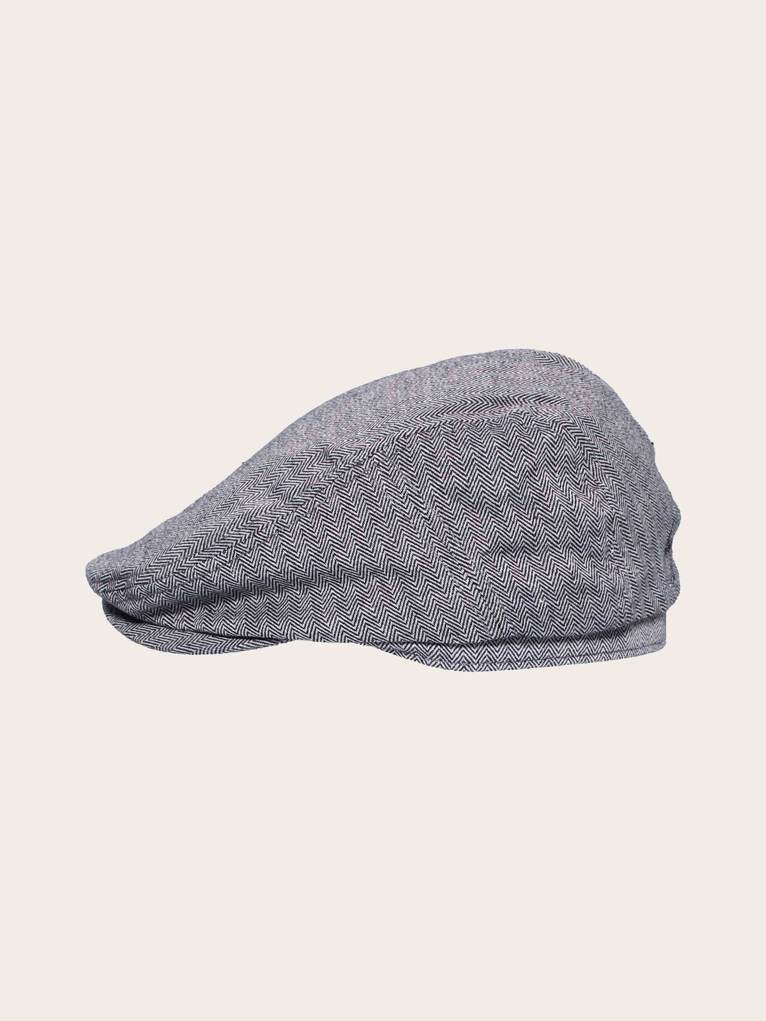Flatcap mit Fischgrät-Design und bugatti-Stickerei
