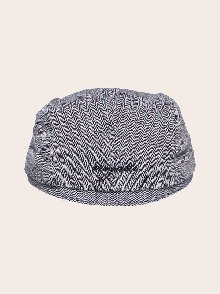 Flatcap mit Fischgrät-Design und bugatti-Stickerei