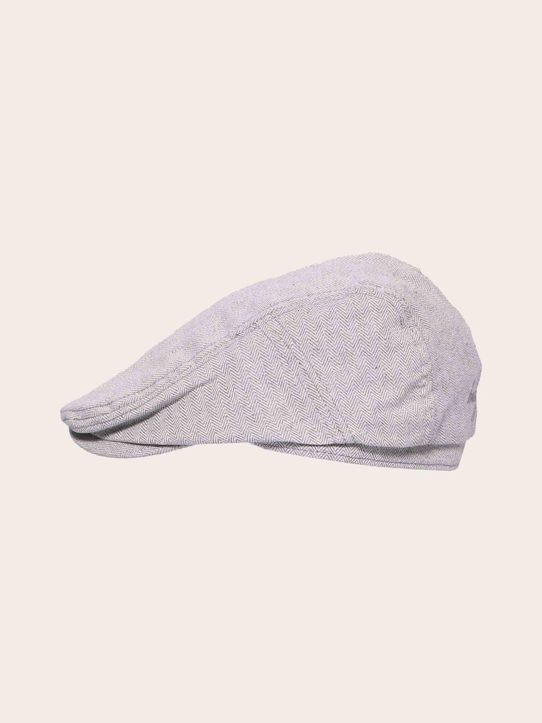 Flatcap mit Fischgrät-Design und bugatti-Stickerei