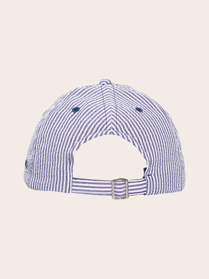 Gestreifte bugatti Basecap mit Seersucker-Effekt