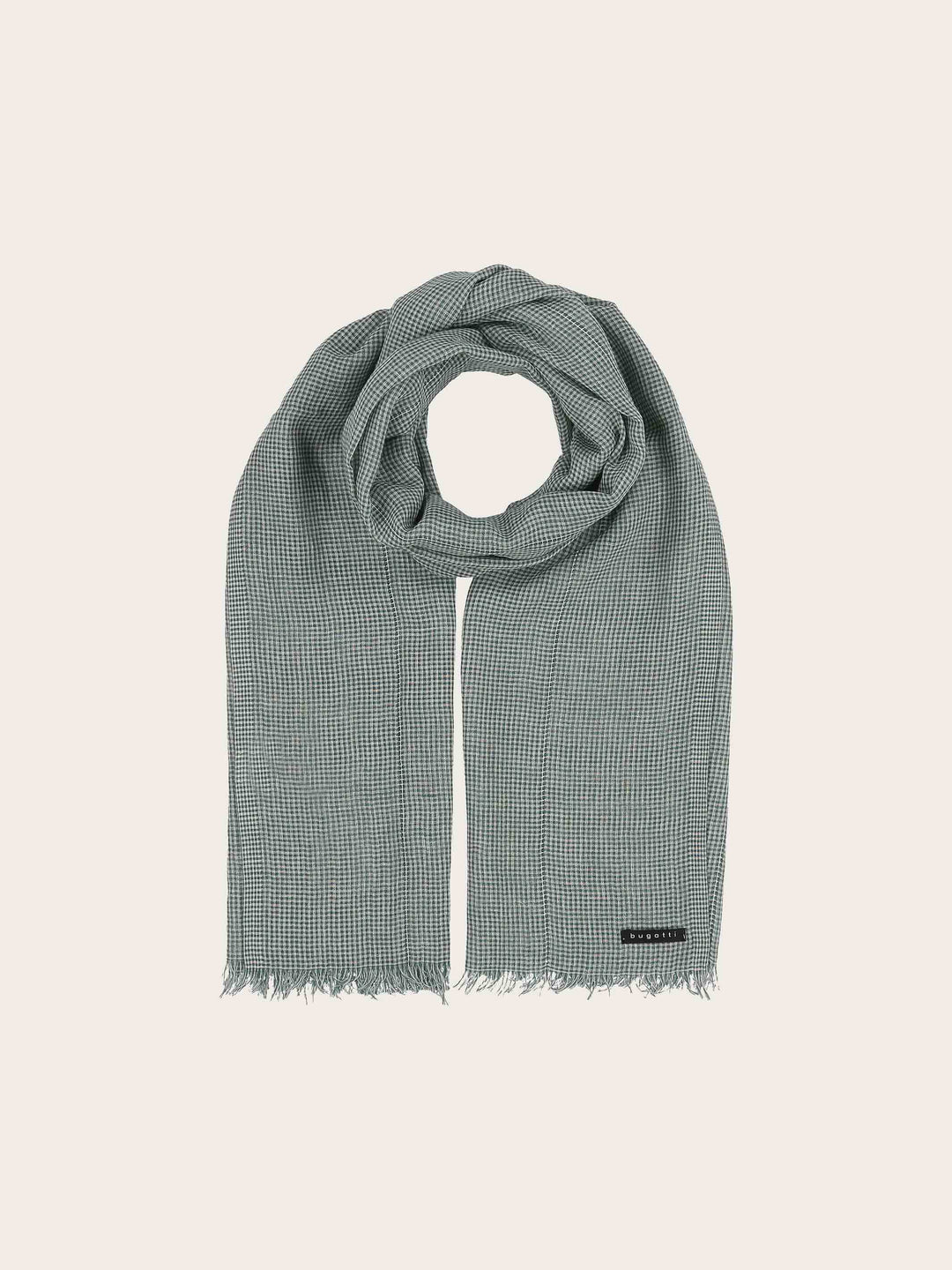 Sportliche bugatti Stola mit Boxkaro in Leinenmischung