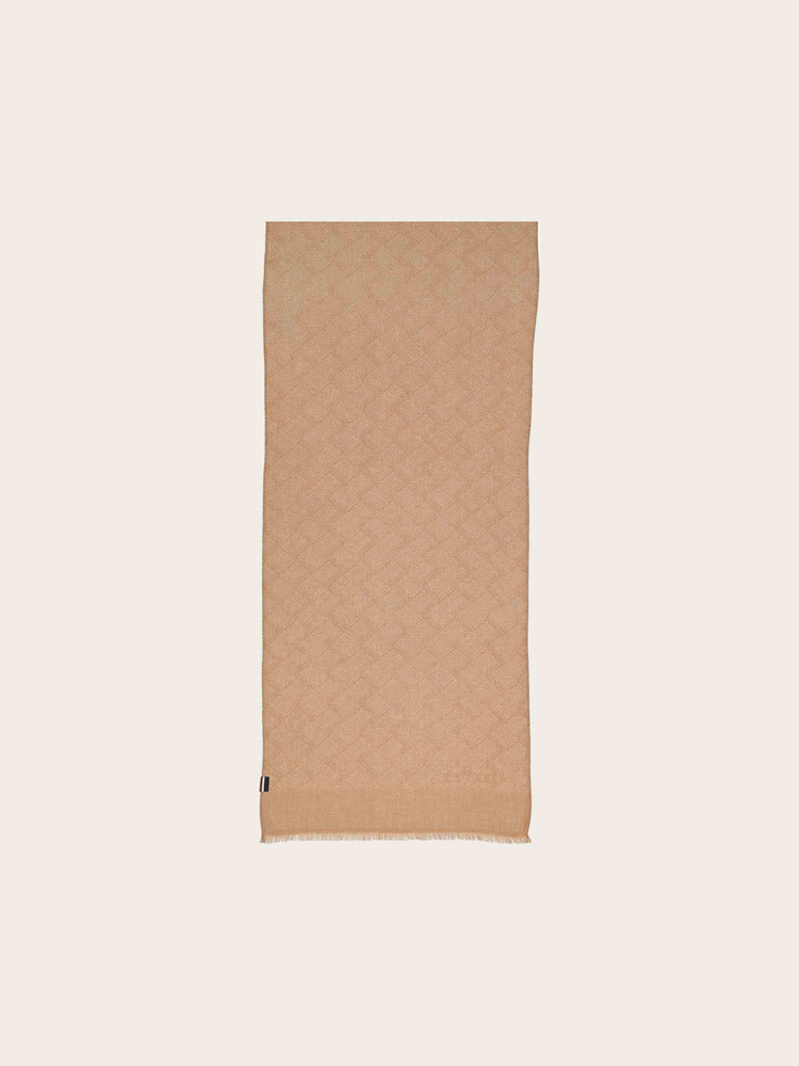 bugatti Schal mit geometrischem Muster in Hanfmischung