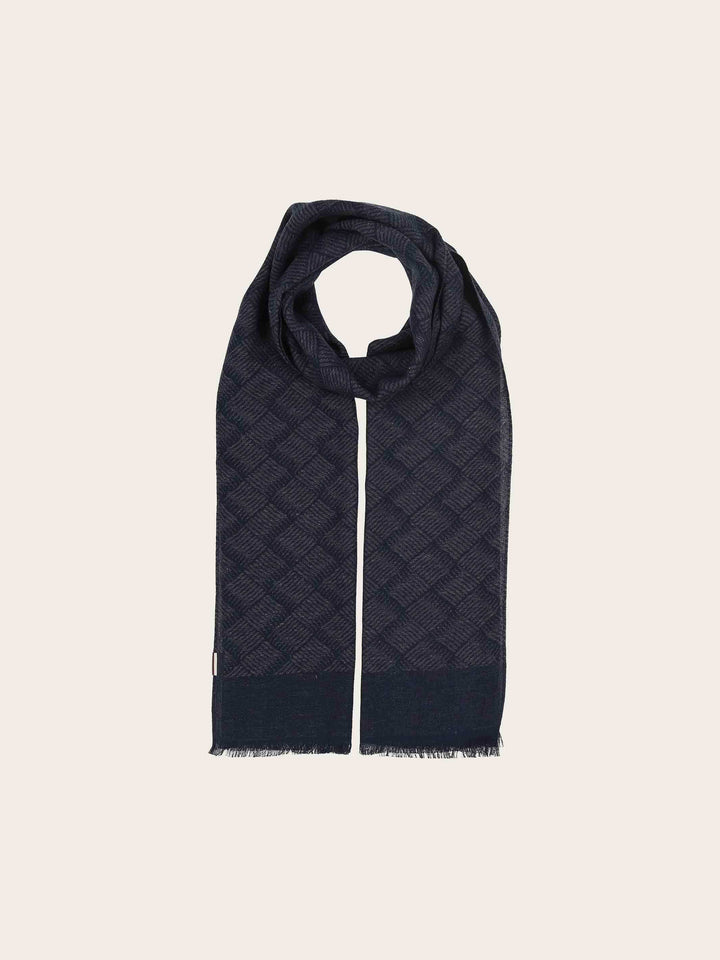 bugatti Schal mit geometrischem Muster in Hanfmischung