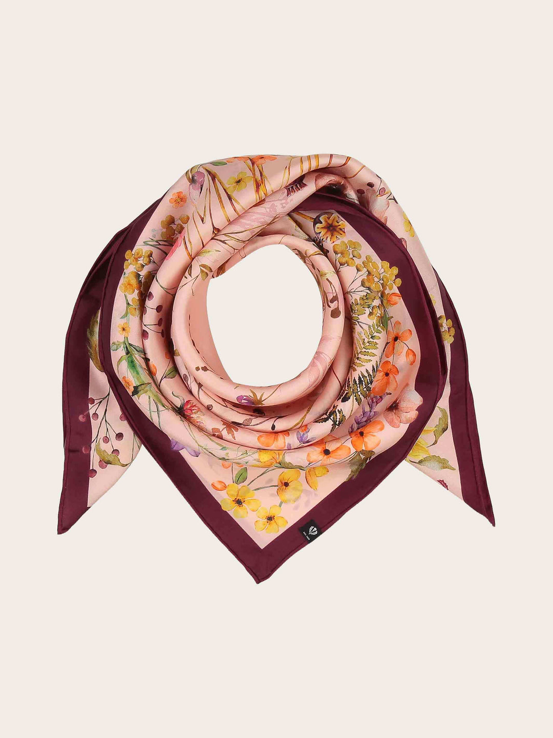 Seidentuch mit Blumen- und Pflanzen-Design