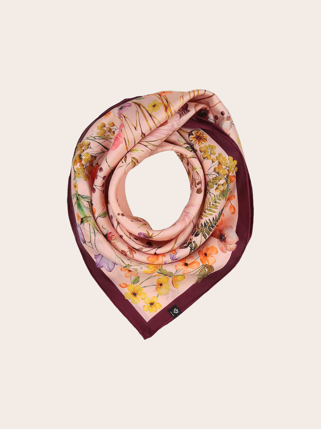 Seidentuch mit Blumen- und Pflanzen-Design