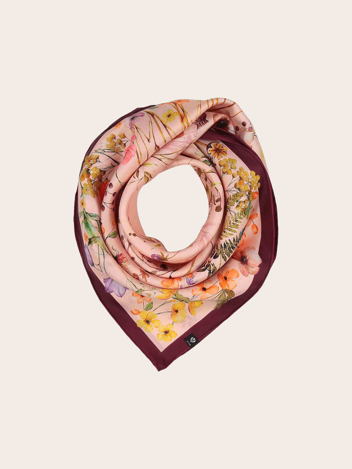 Seidentuch mit Blumen- und Pflanzen-Design