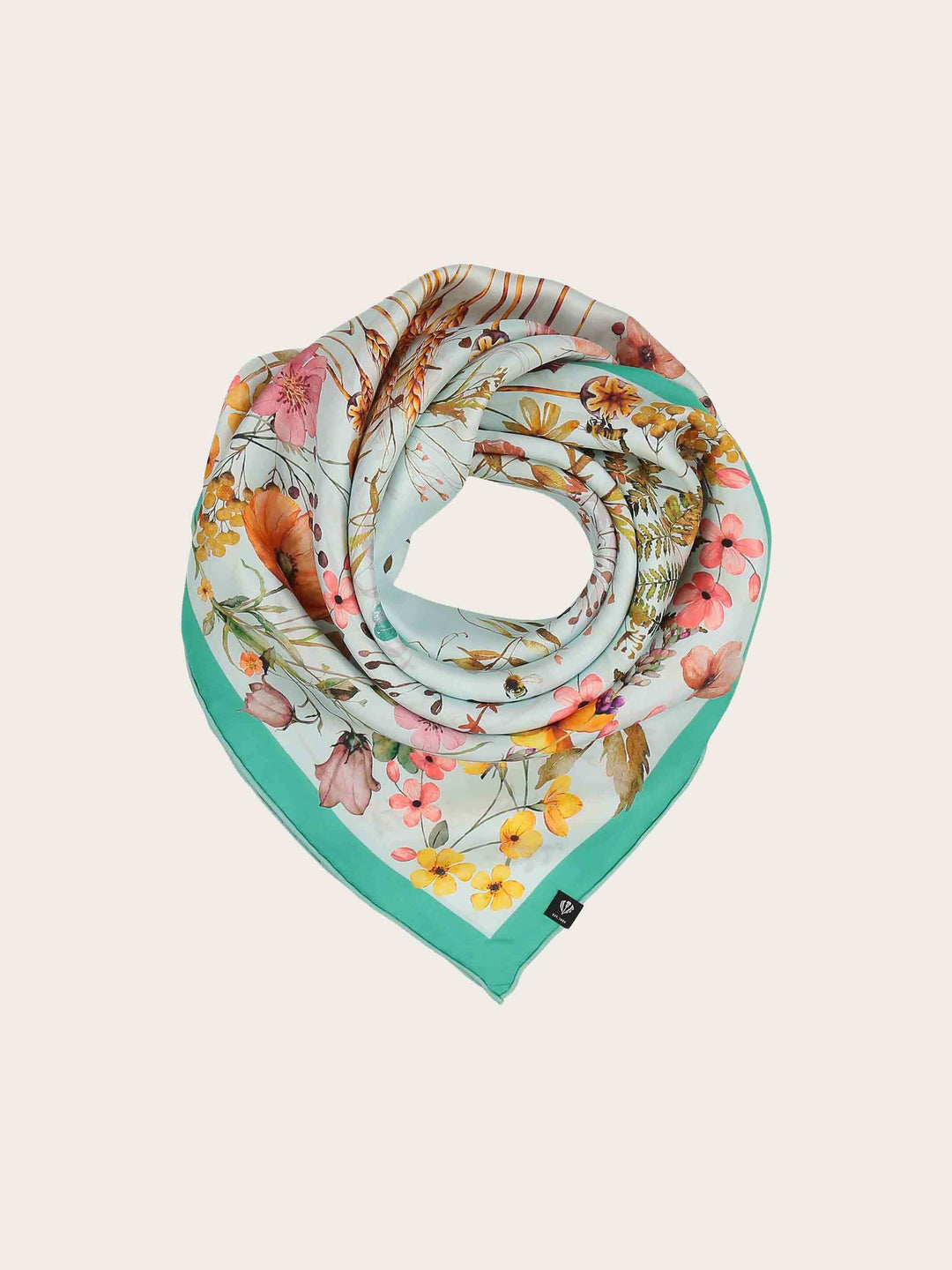 Seidentuch mit Blumen- und Pflanzen-Design