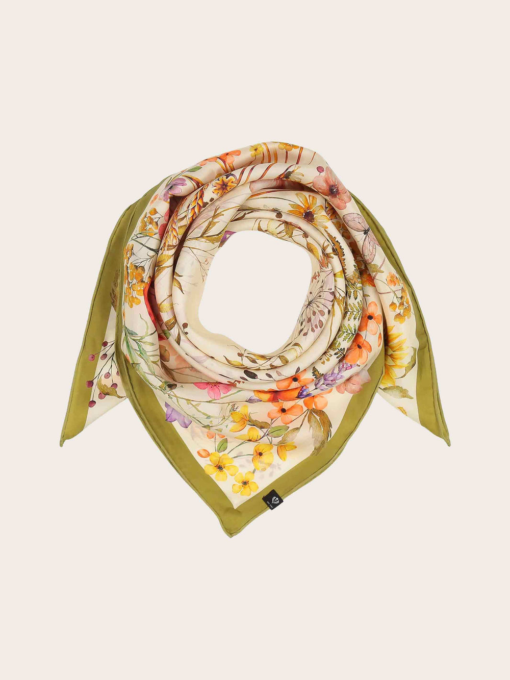 Seidentuch mit Blumen- und Pflanzen-Design