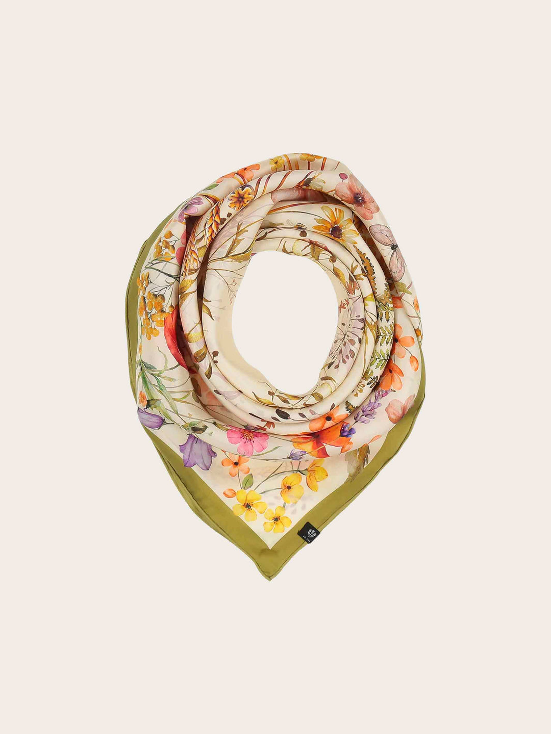 Seidentuch mit Blumen- und Pflanzen-Design