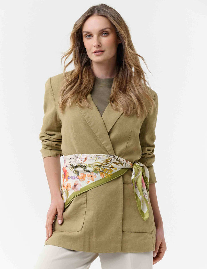 Seidentuch mit Blumen- und Pflanzen-Design