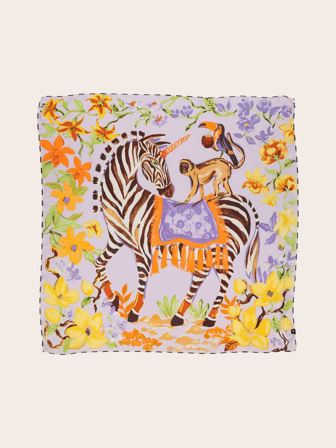 Seidentuch mit Zebra-Design