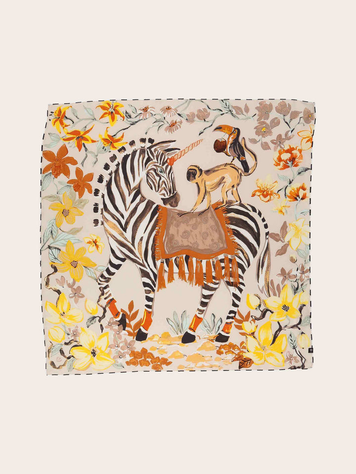 Seidentuch mit Zebra-Design