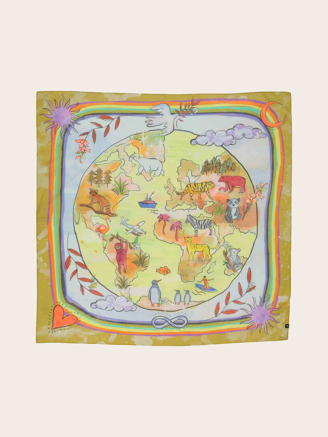 Tuch "Tiere aus aller Welt" - Earth Day Sonderedition