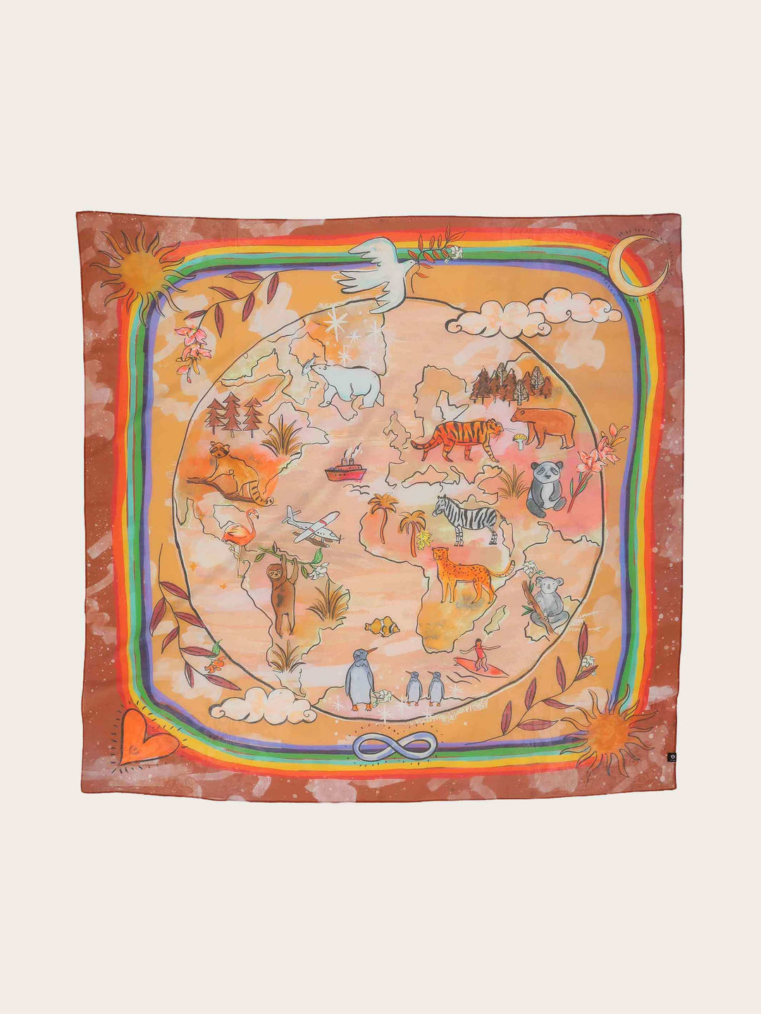 Tuch "Tiere aus aller Welt" - Earth Day Sonderedition