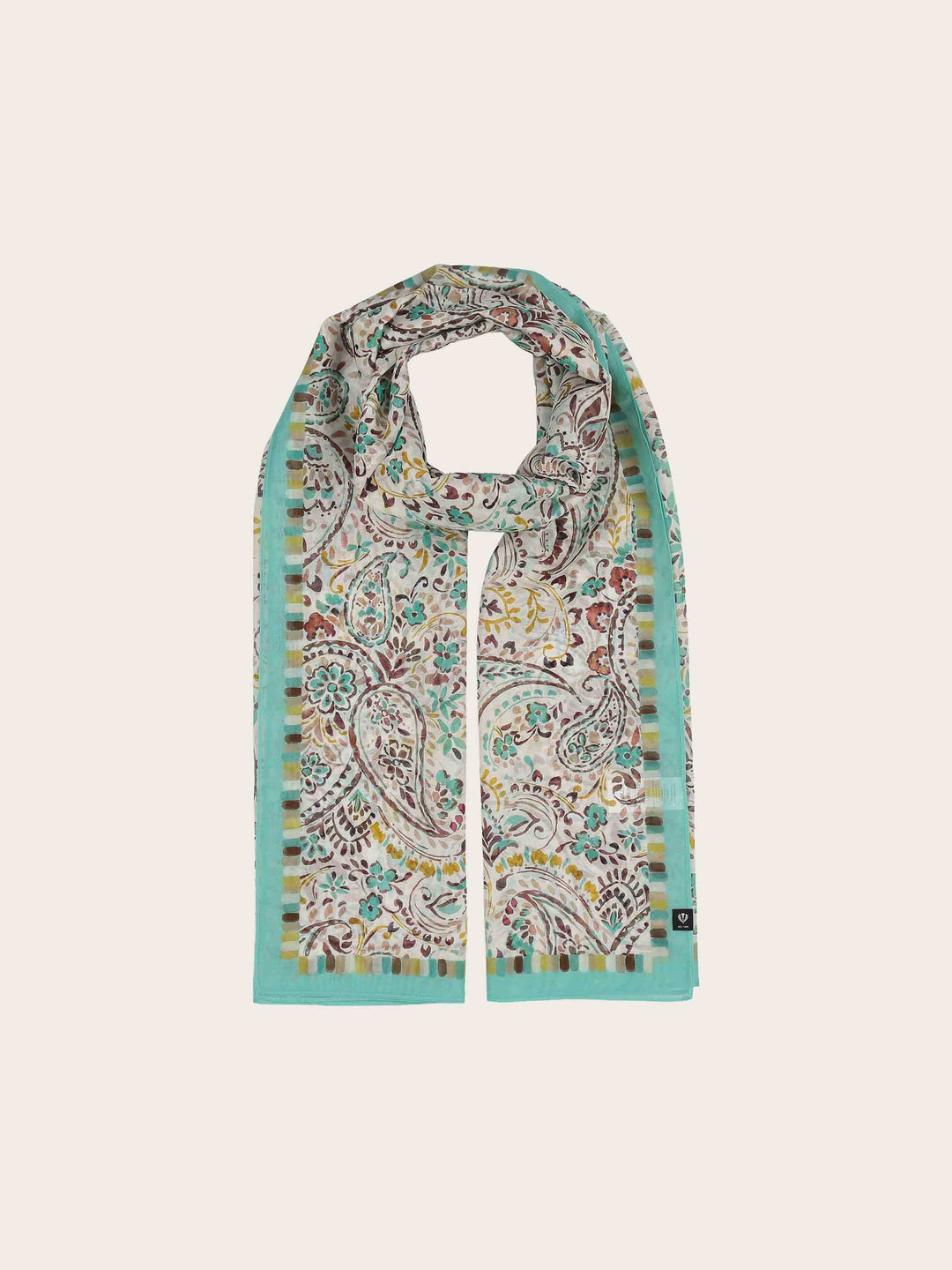 Schal mit romantischem Paisley-Design in Seidenmischung