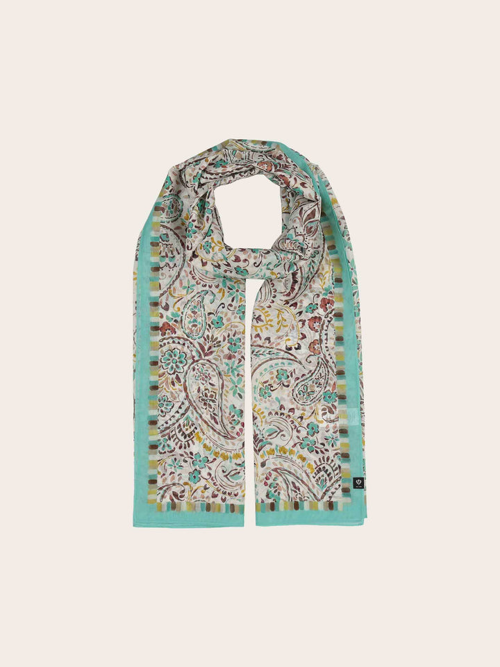 Schal mit romantischem Paisley-Design in Seidenmischung