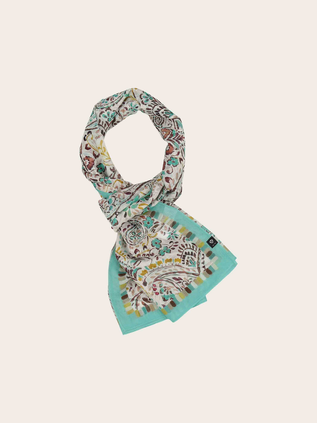 Schal mit romantischem Paisley-Design in Seidenmischung