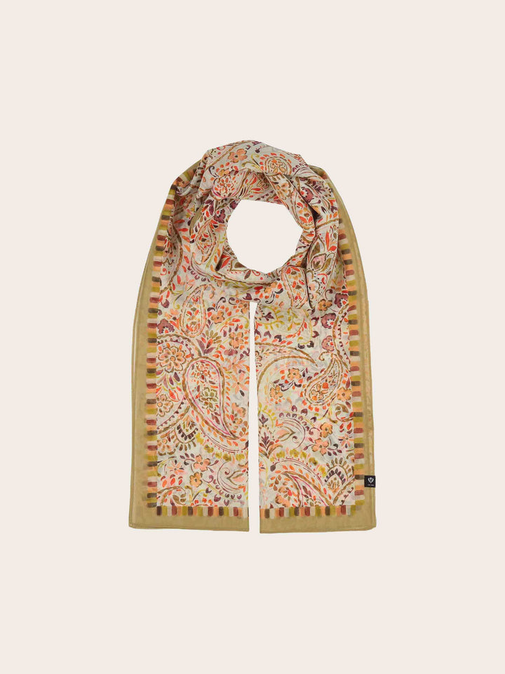 Schal mit romantischem Paisley-Design in Seidenmischung