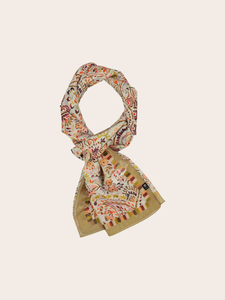 Schal mit romantischem Paisley-Design in Seidenmischung