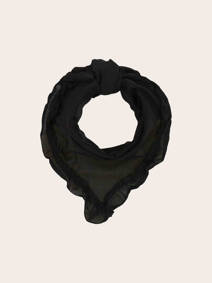 Halstuch mit Rüschen in Seidenmischung