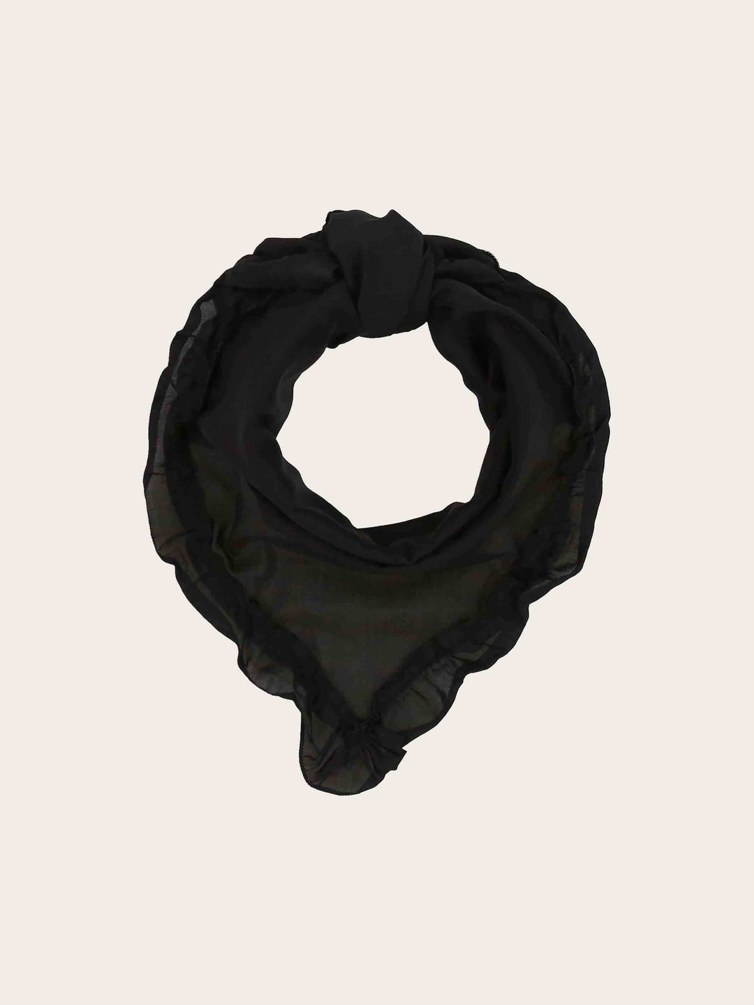 Halstuch mit Rüschen in Seidenmischung