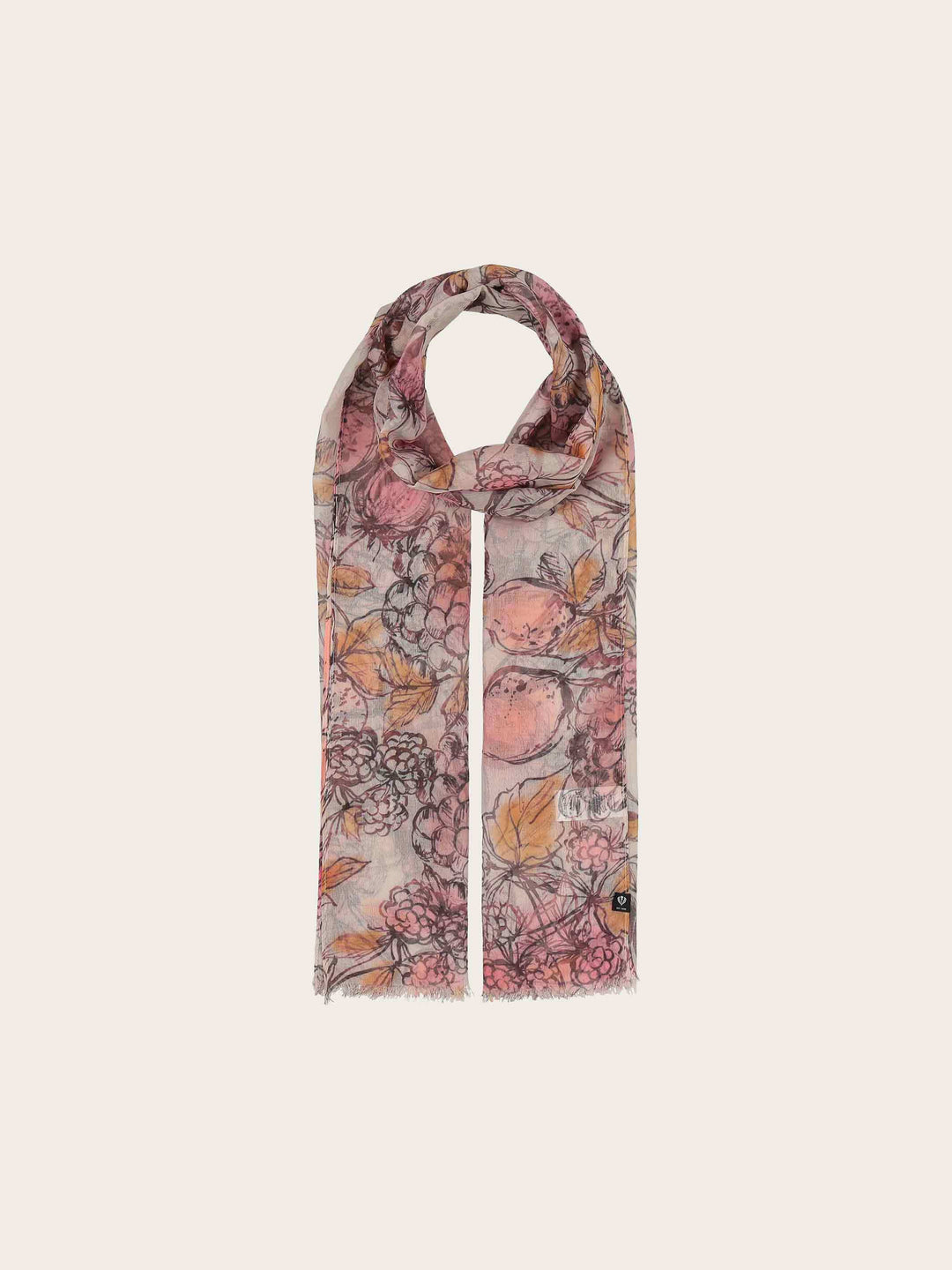 Schal mit handgezeichnetem Früchte-Design