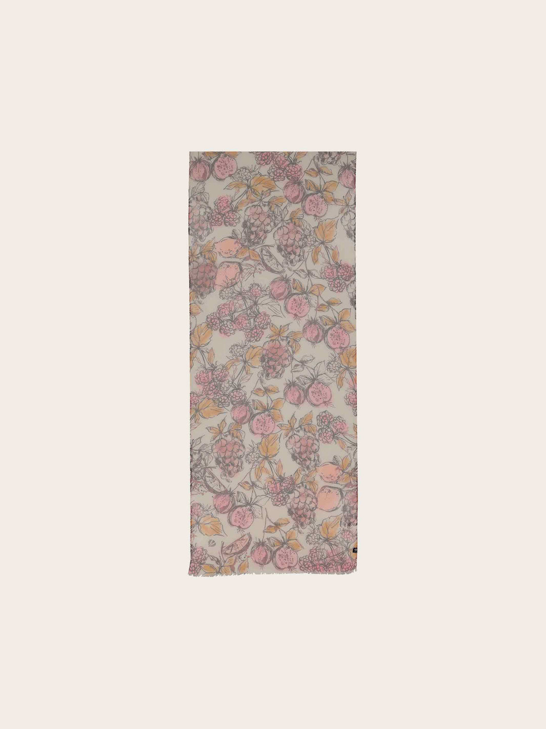 Sustainability Edition - Schal mit handgezeichnetem Früchte-Design