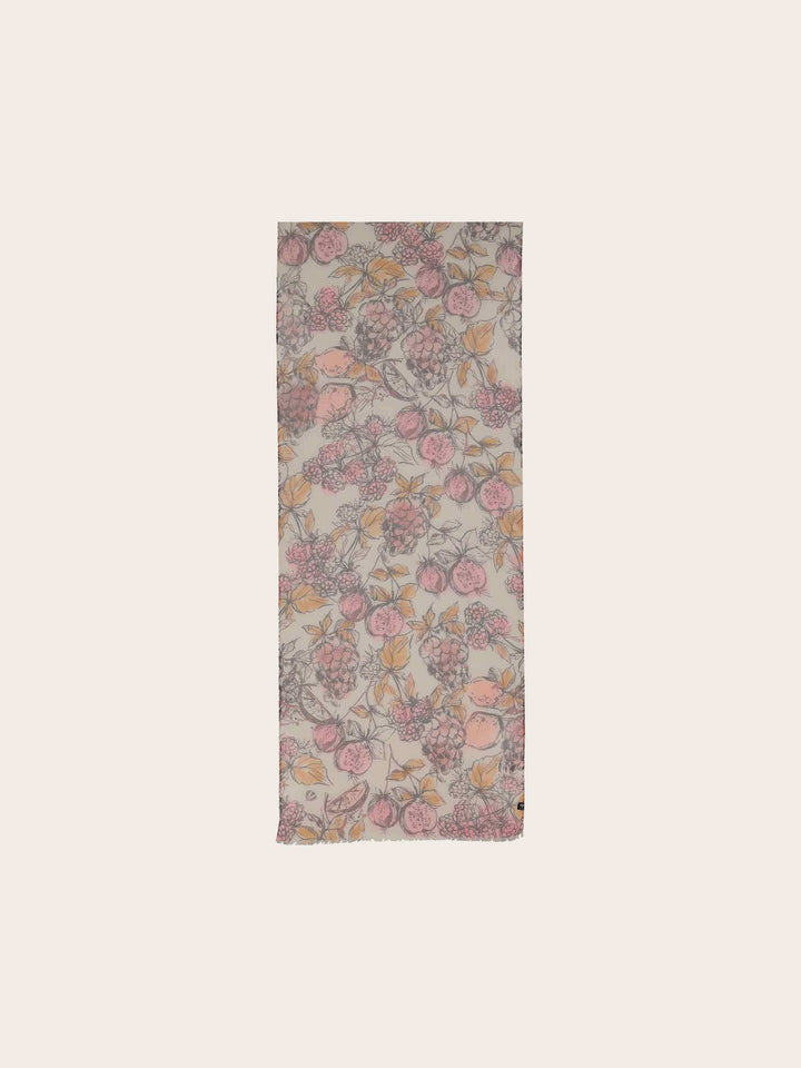 Schal mit handgezeichnetem Früchte-Design
