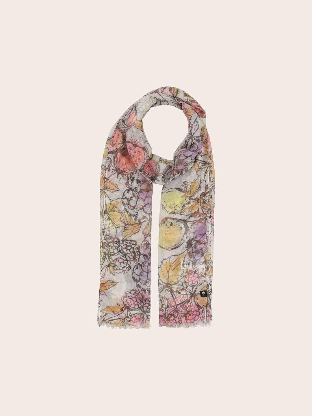 Schal mit handgezeichnetem Früchte-Design