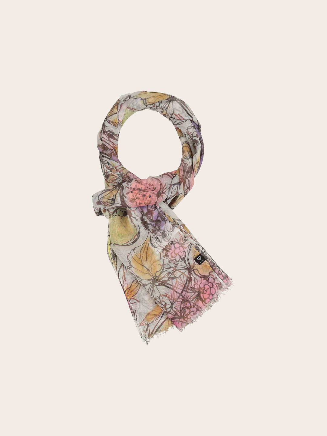 Sustainability Edition - Schal mit handgezeichnetem Früchte-Design