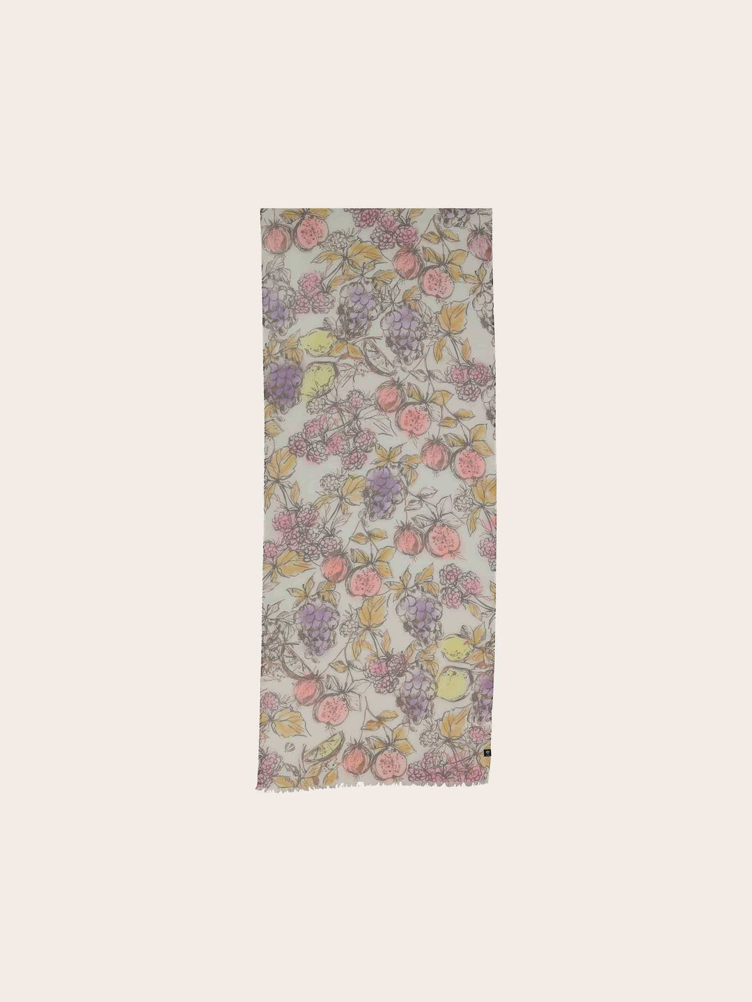Schal mit handgezeichnetem Früchte-Design