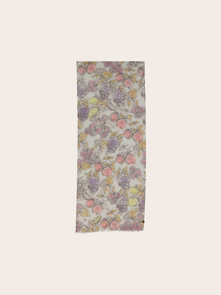 Schal mit handgezeichnetem Früchte-Design