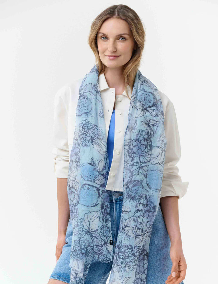 Sustainability Edition - Schal mit handgezeichnetem Früchte-Design