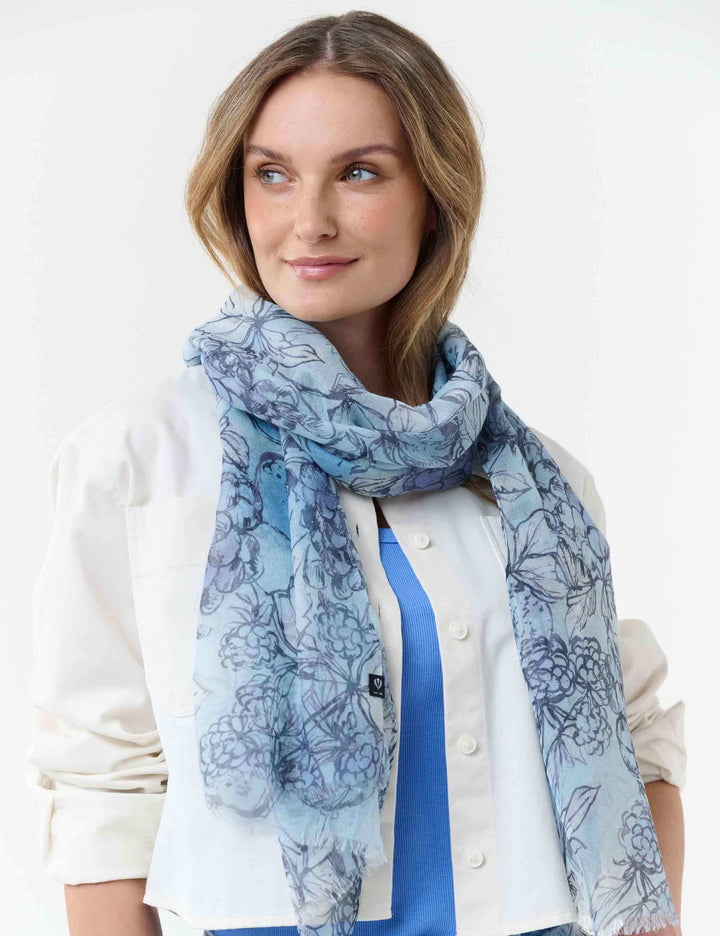 Sustainability Edition - Schal mit handgezeichnetem Früchte-Design