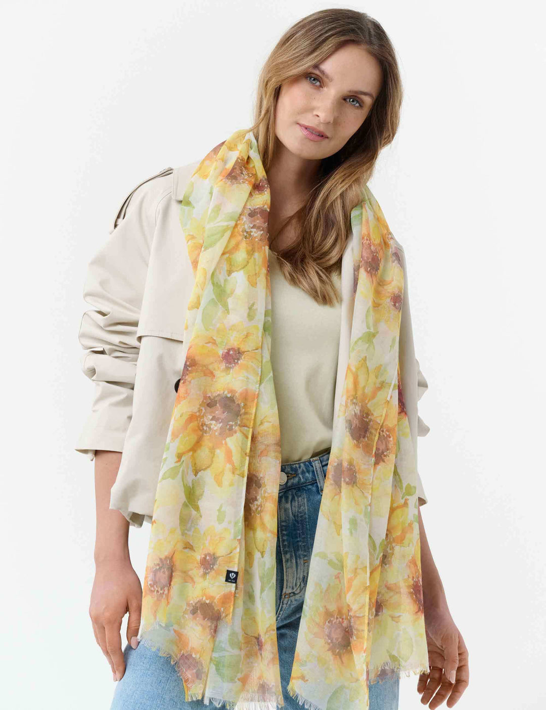 Sustainability Edition - Stola mit Sonnenblumen-Design