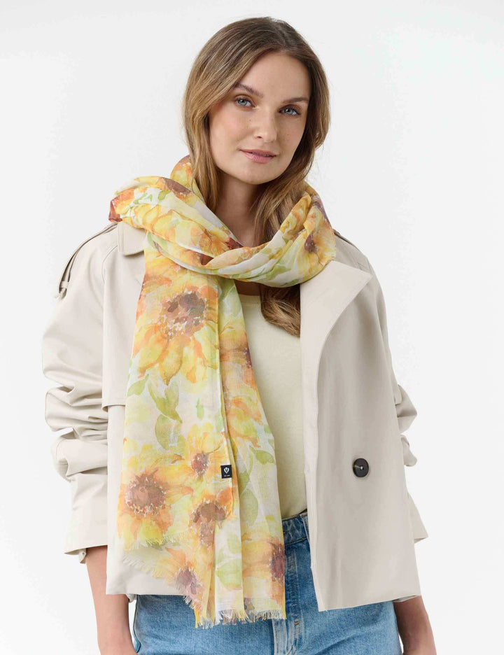 Stola mit Sonnenblumen-Design