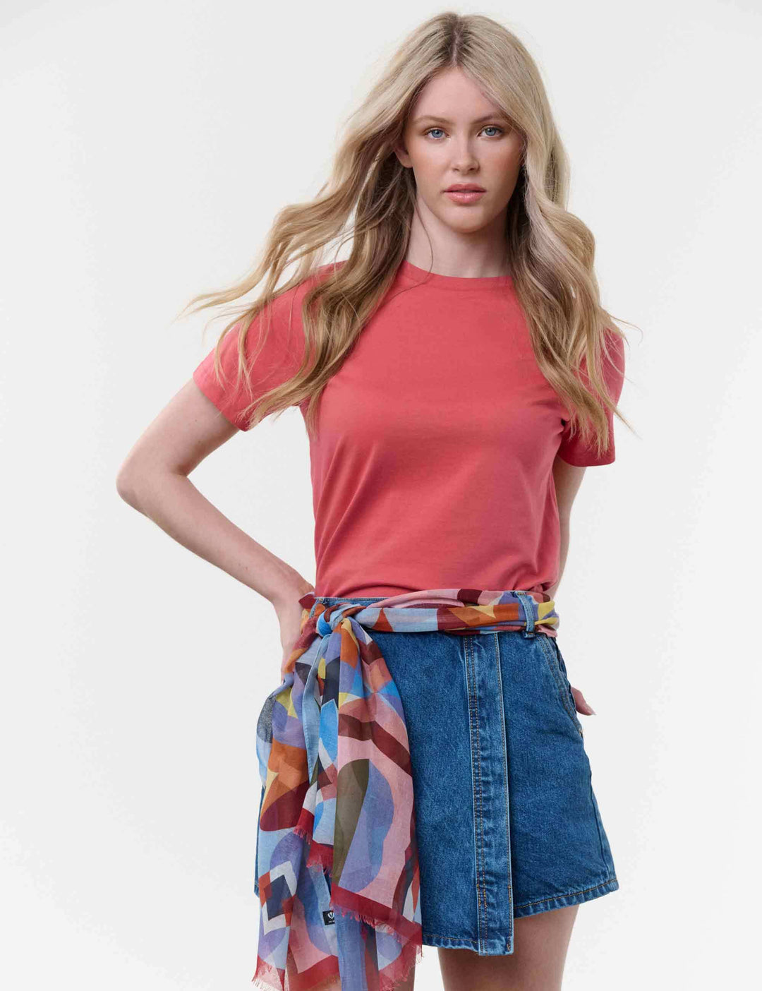 Sustainability Edition - Stola mit geometrischem Muster im Retro-Design