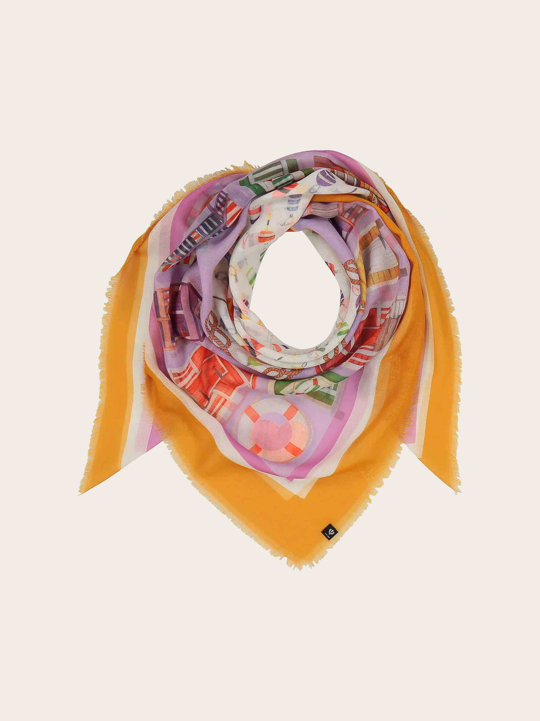 Sustainability Edition - Tuch mit maritimem Strandhäuschen-Design