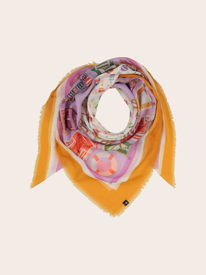 Sustainability Edition - Tuch mit maritimem Strandhäuschen-Design