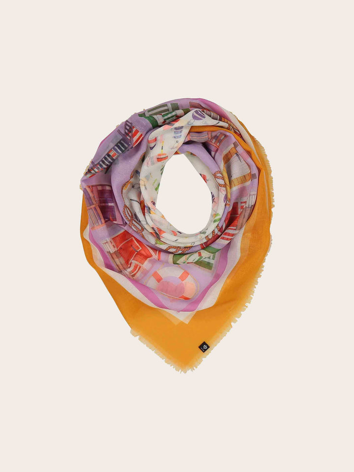 Sustainability Edition - Tuch mit maritimem Strandhäuschen-Design