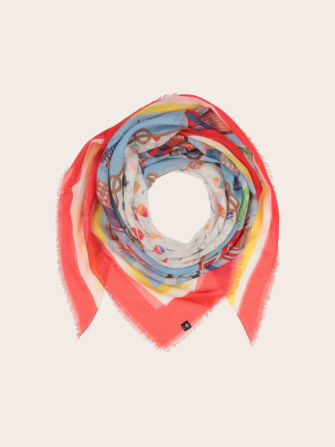 Tuch mit maritimem Strandhäuschen-Design